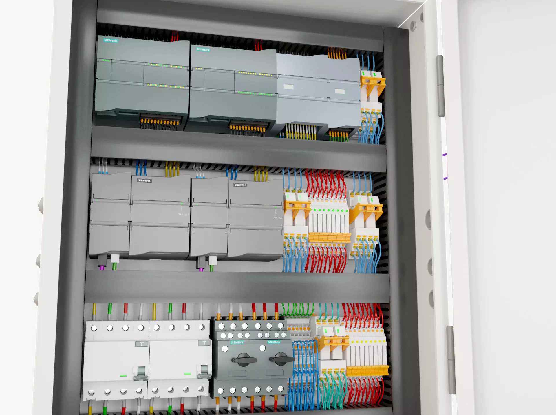Electric control panel 3D model_0