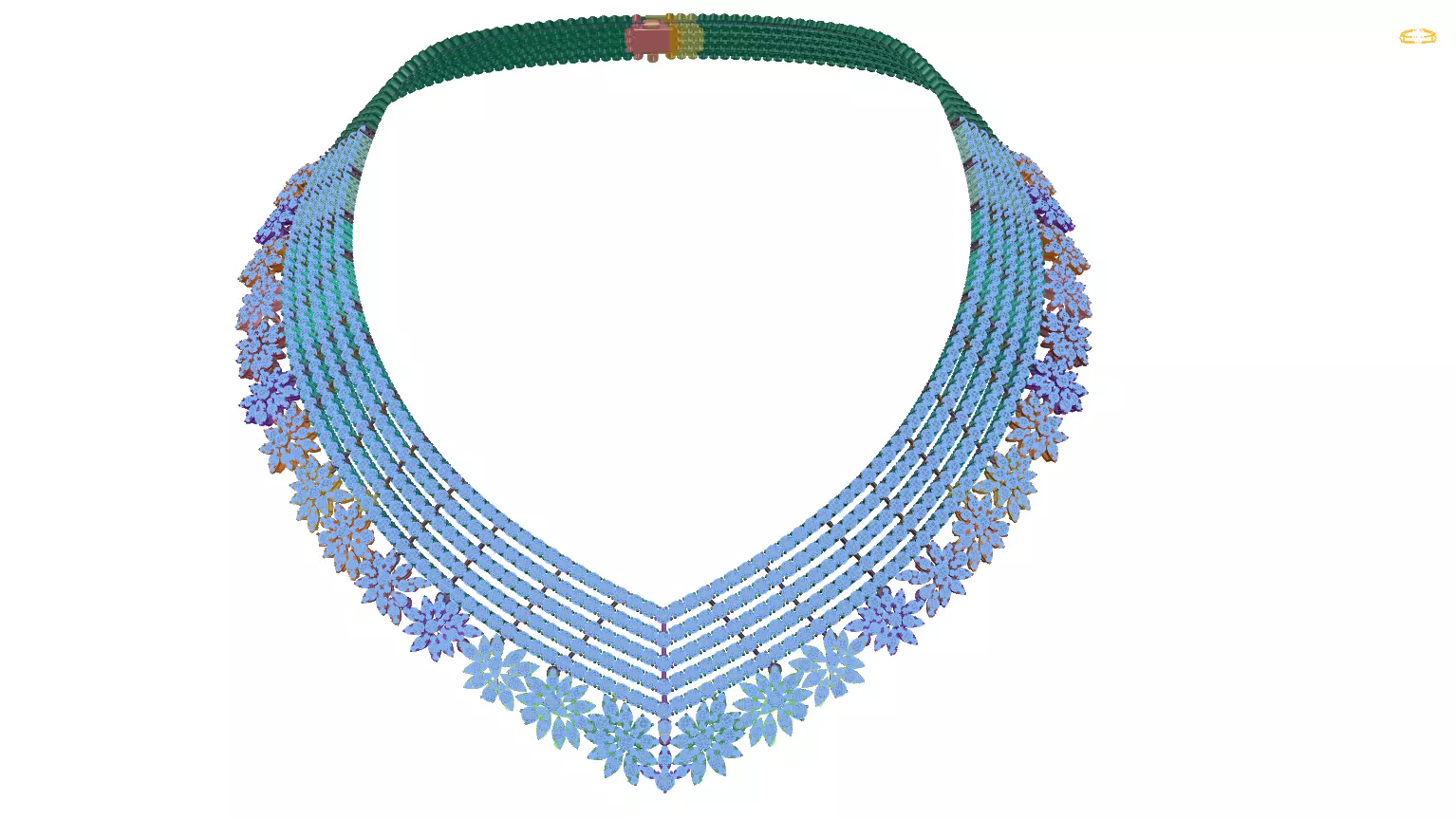 necklaces necklace with stones 3D print model_0