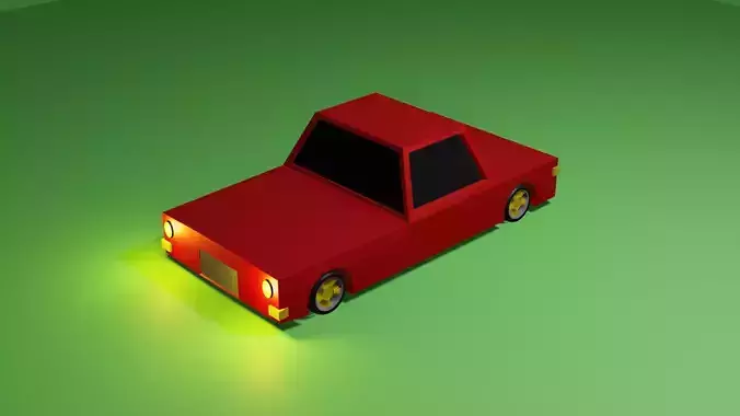 low poly car