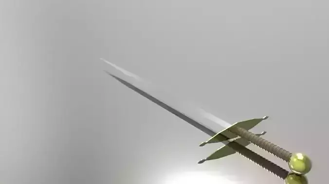 A sword model in AutoCAD
