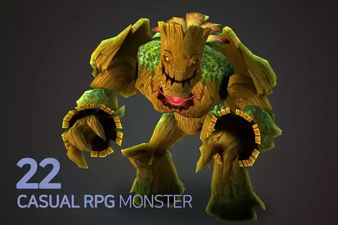 Casual RPG Monster - 22 Sequoia Low-poly 3D model