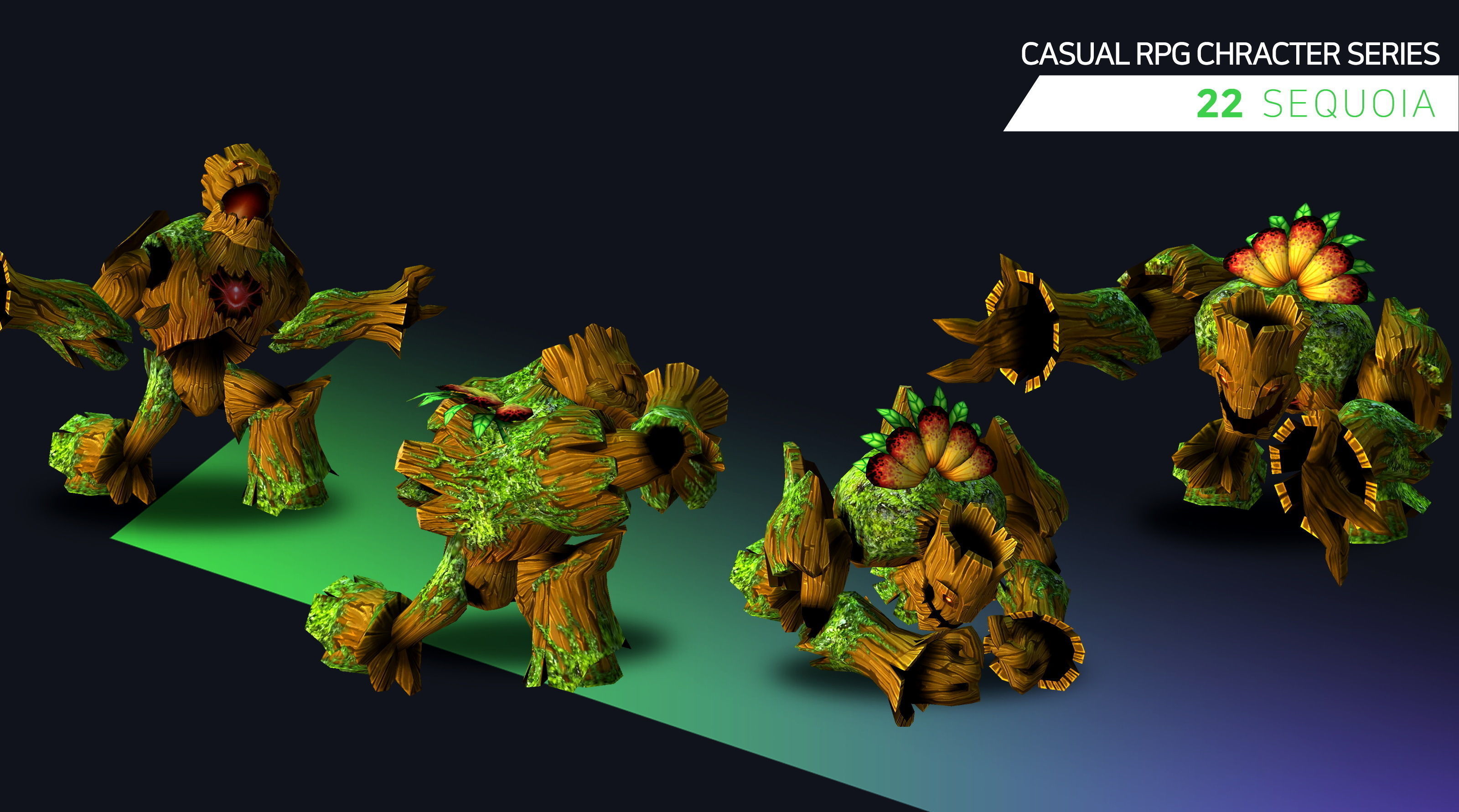 Casual RPG Monster - 22 Sequoia Low-poly 3D model_3
