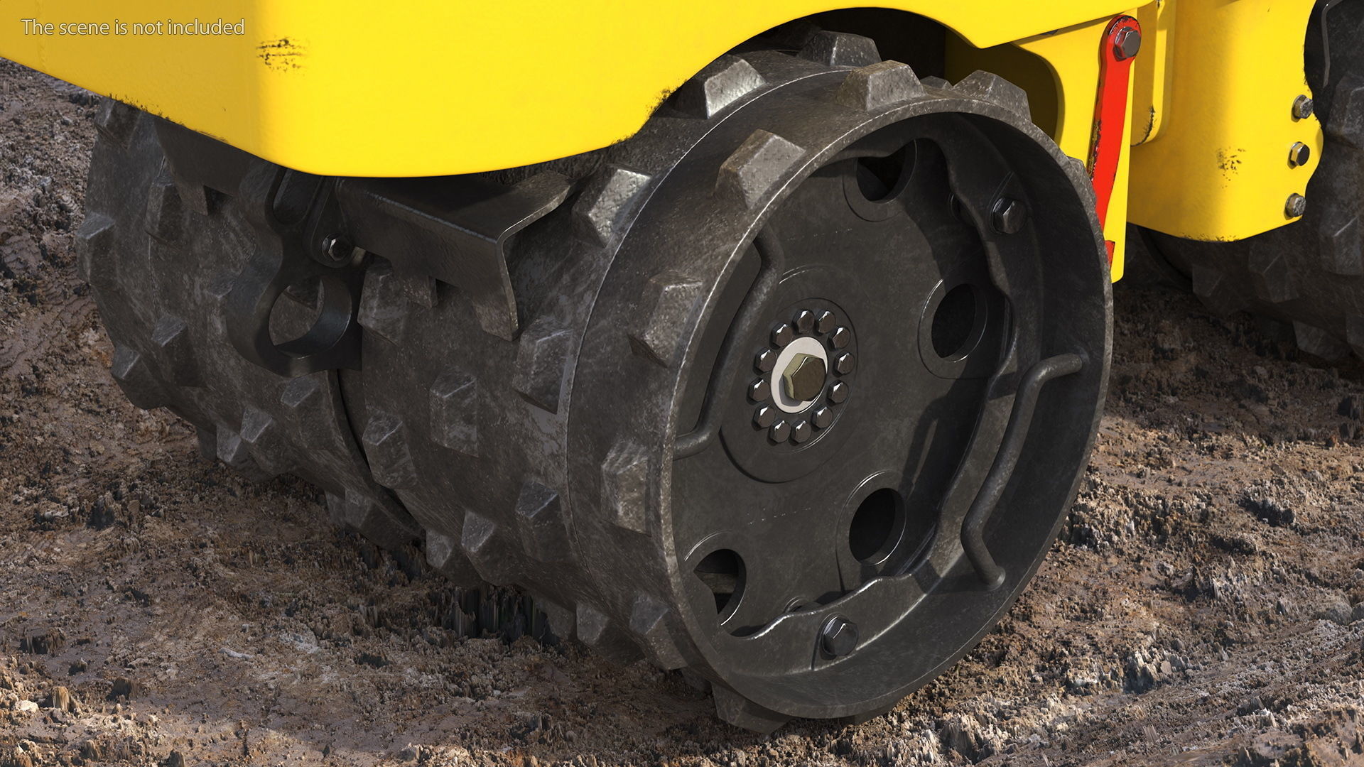 Trench Roller Bomag BMP 8500 Dirty Rigged 3D model_6