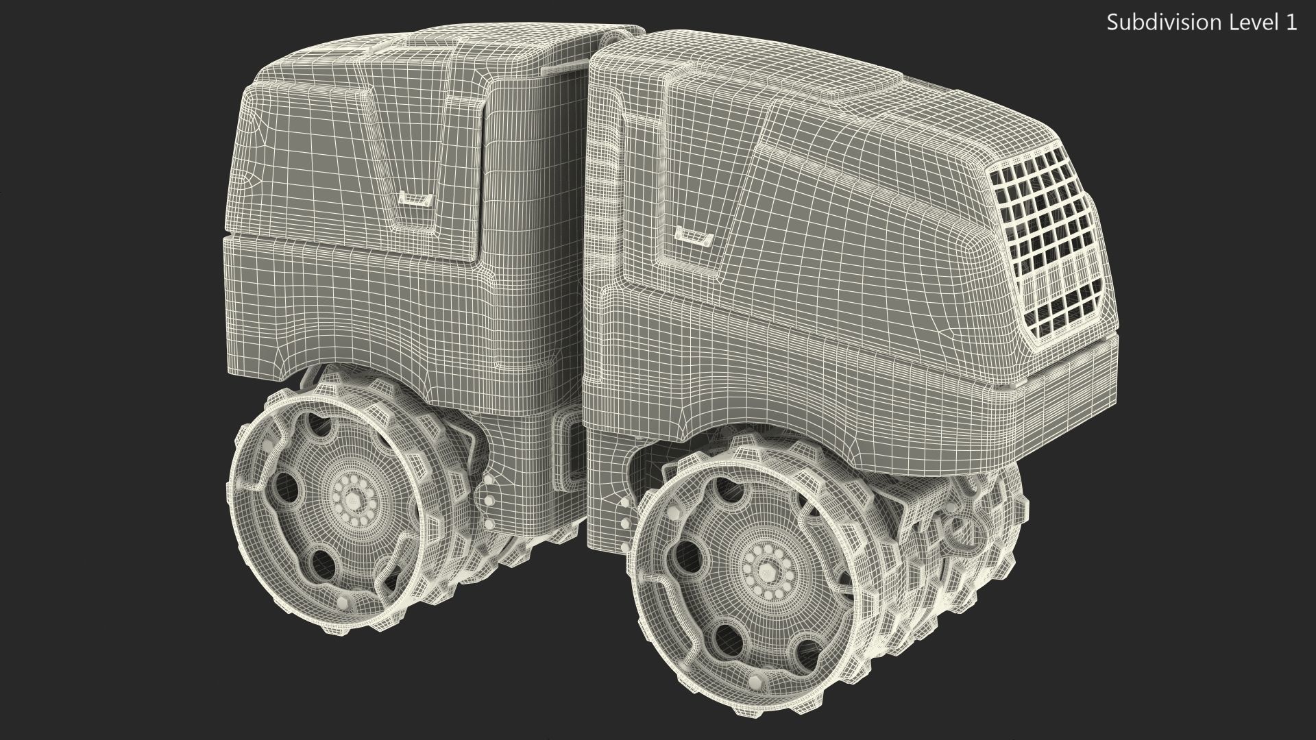 Trench Roller Bomag BMP 8500 Dirty Rigged 3D model_21