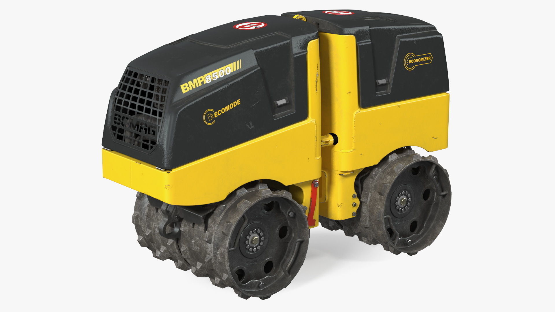 Trench Roller Bomag BMP 8500 Dirty Rigged 3D model_10