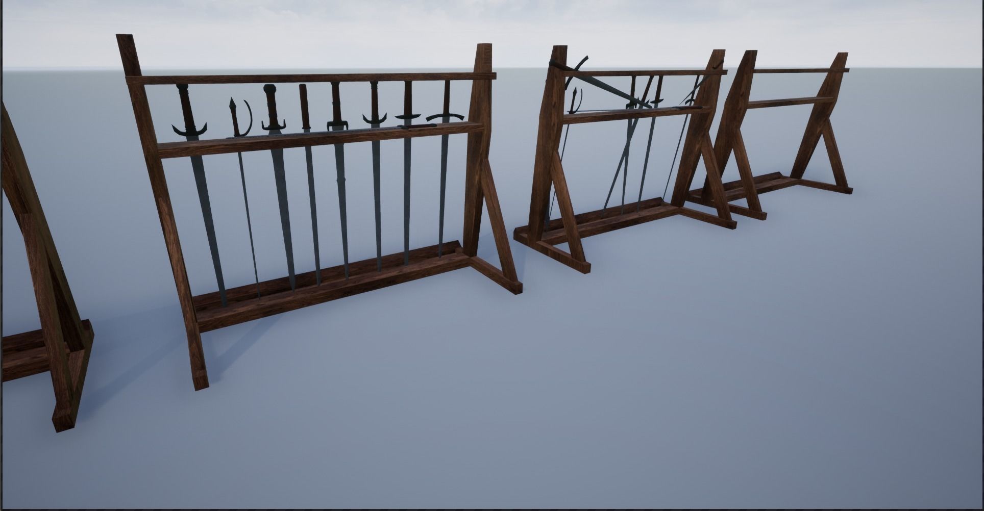 Lowpoly Sword Weapon Racks Low-poly 3D model_18