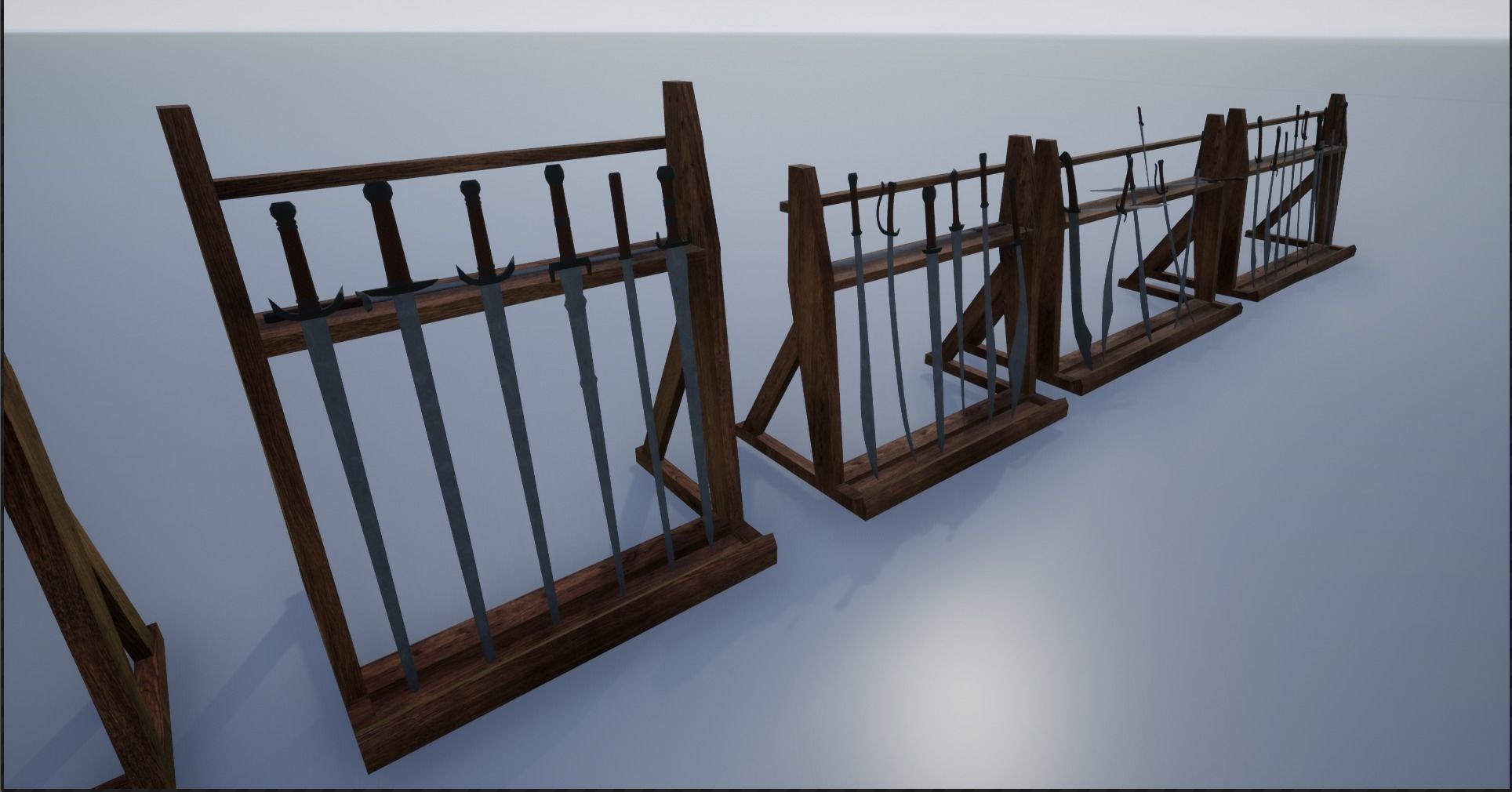 Lowpoly Sword Weapon Racks Low-poly 3D model_12