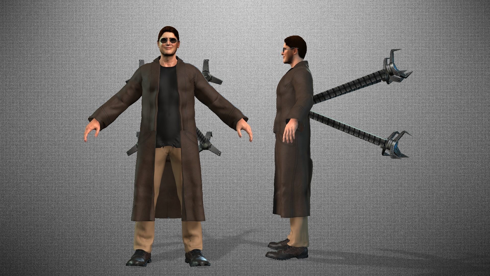 Doctor Octopus Full Rigged with Face rig MORE 100 Morph 3D model 3D model_3