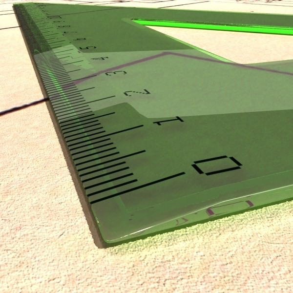Square Angle Ruler 01 3D model_4