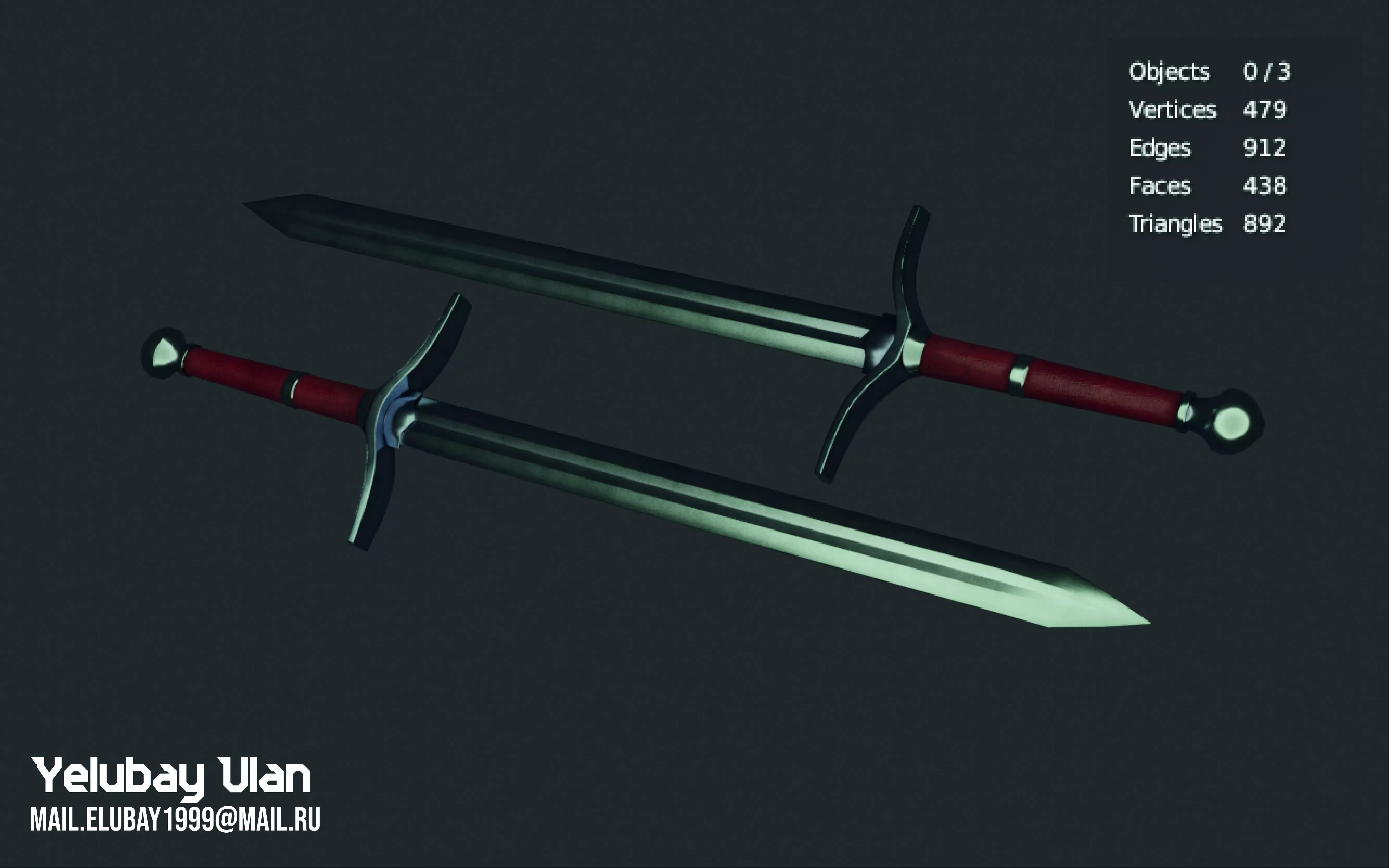 My Old Swords from summer 2020 reforged in winter 2022 Free 3D model