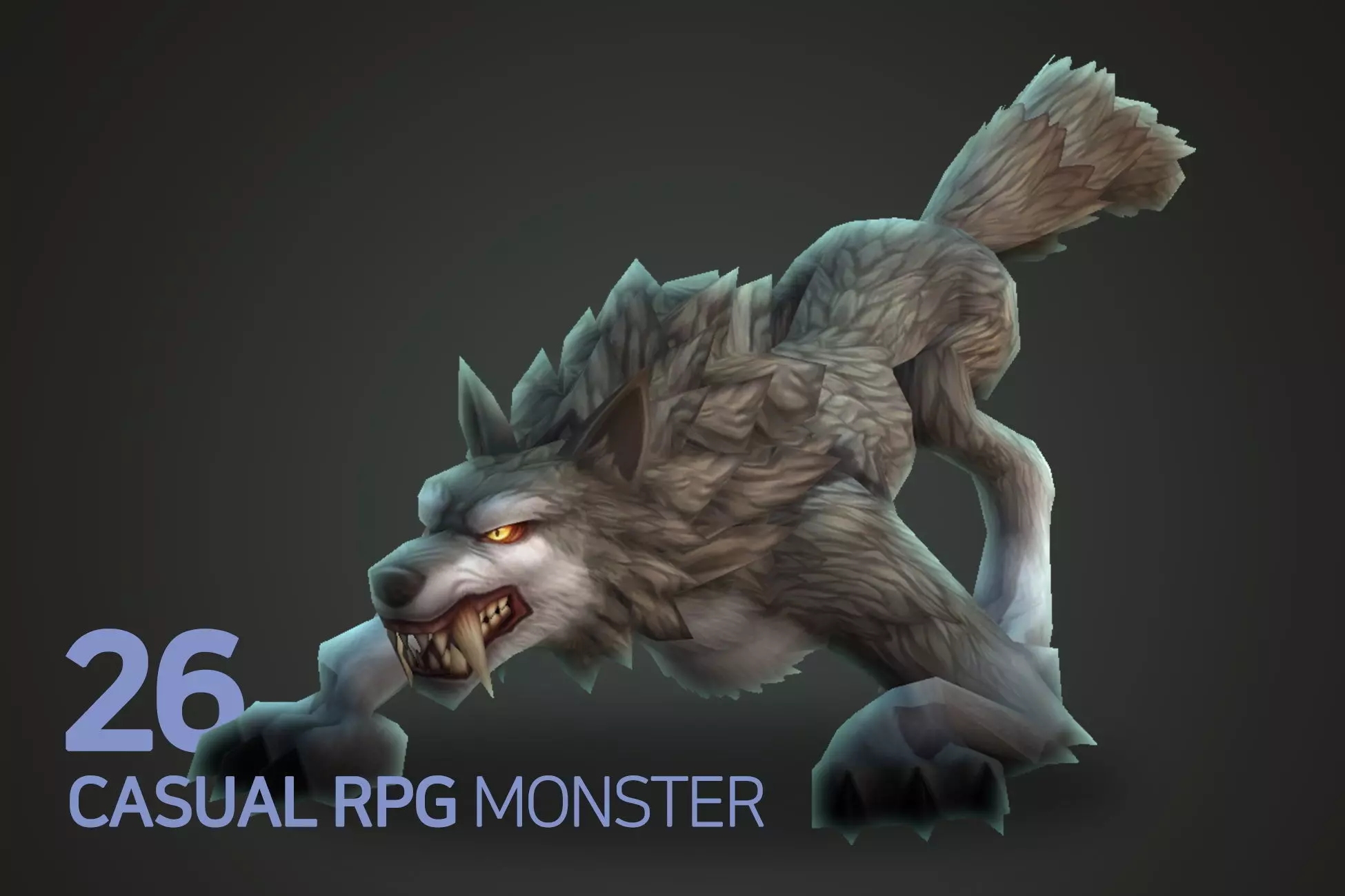 Casual RPG Monster - 26 Wolf Low-poly 3D model_0
