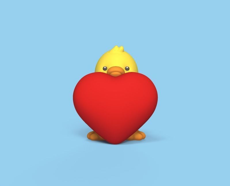 Duck Heart 3D print model_1