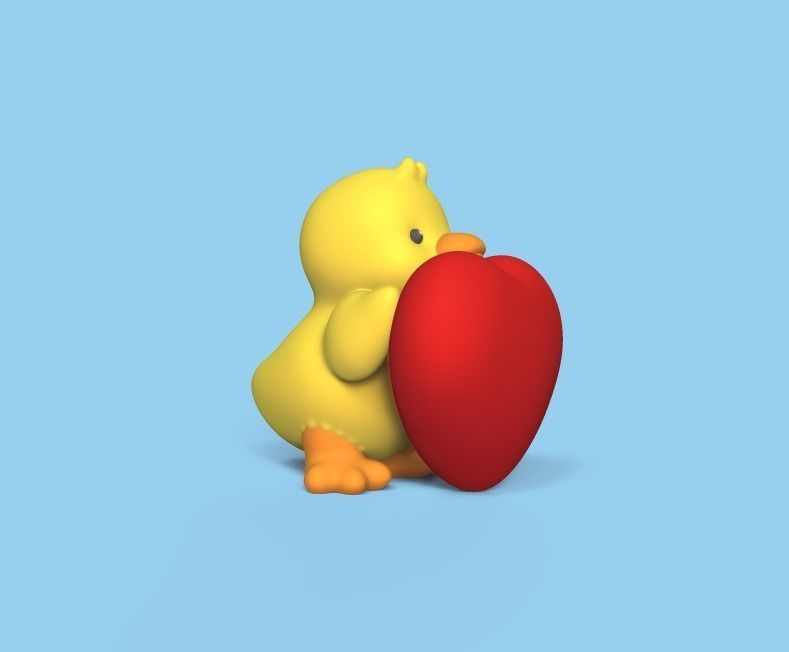 Duck Heart 3D print model_2