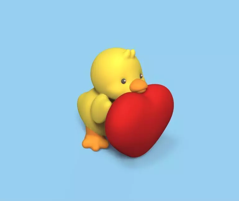 Duck Heart 3D print model_0