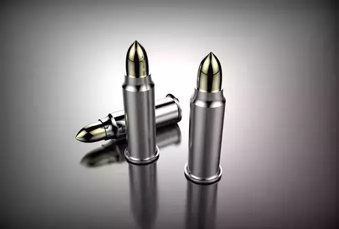 Bullets three gold Free 3D model