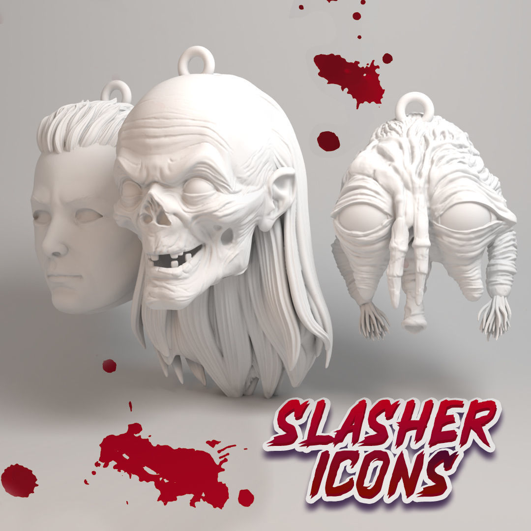Horror Keychain  - Special  Edition Slasher Icons  print 3D 3D print model_12