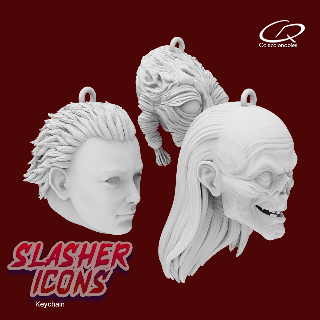 Horror Keychain  - Special  Edition Slasher Icons  print 3D 3D print model_8