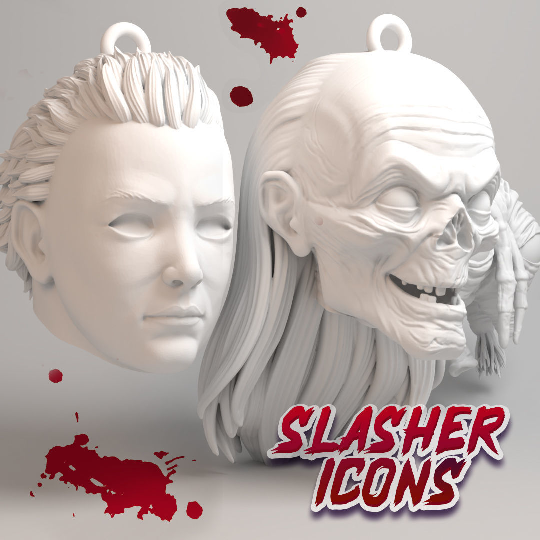 Horror Keychain  - Special  Edition Slasher Icons  print 3D 3D print model_11