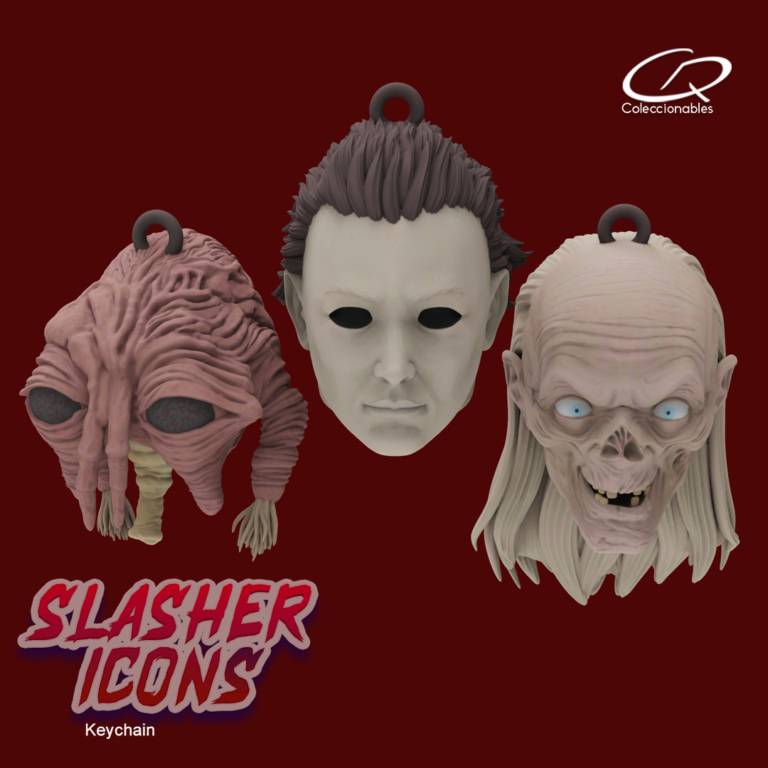 Horror Keychain  - Special  Edition Slasher Icons  print 3D 3D print model_1