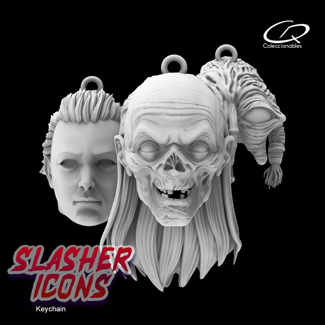 Horror Keychain  - Special  Edition Slasher Icons  print 3D 3D print model_0