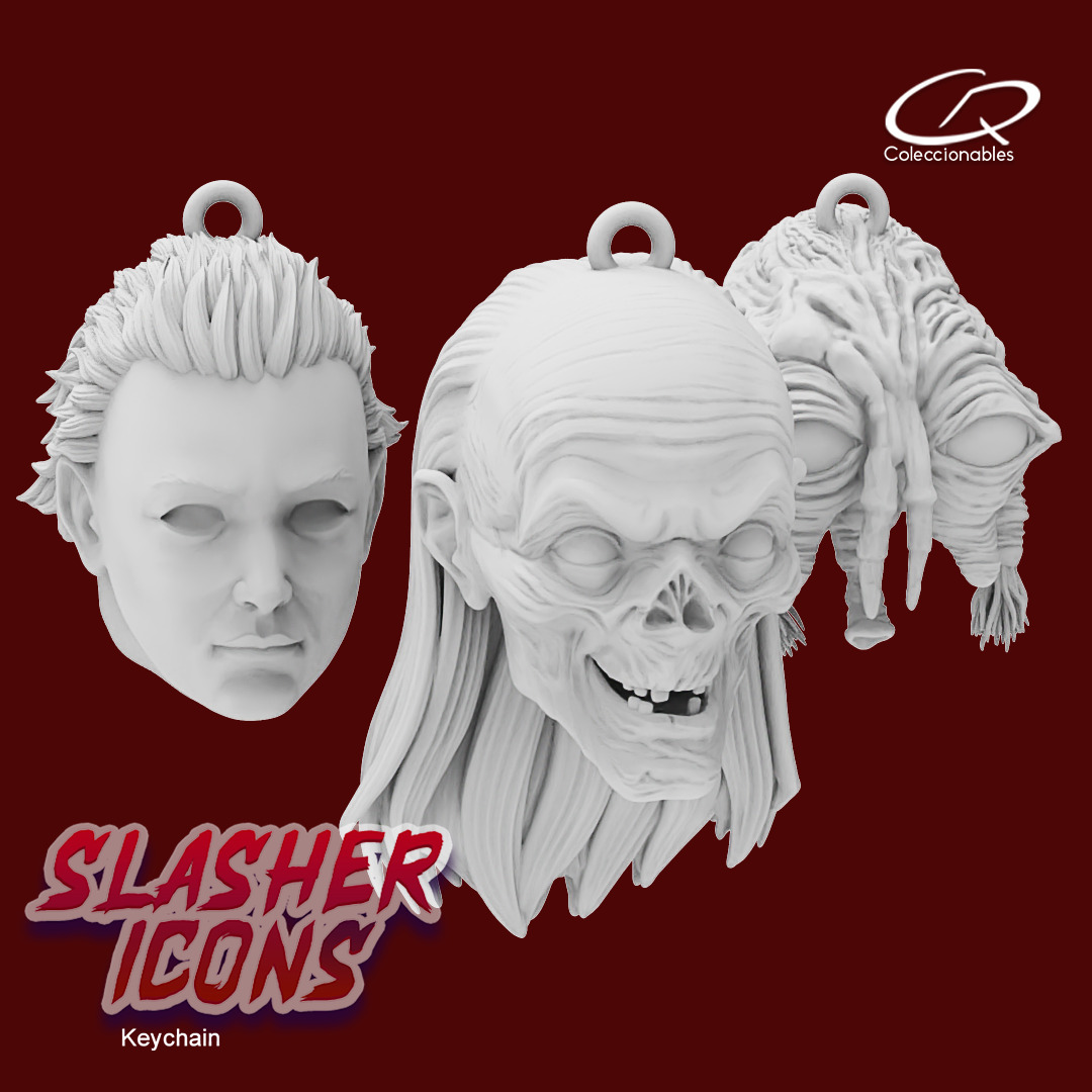 Horror Keychain  - Special  Edition Slasher Icons  print 3D 3D print model_7