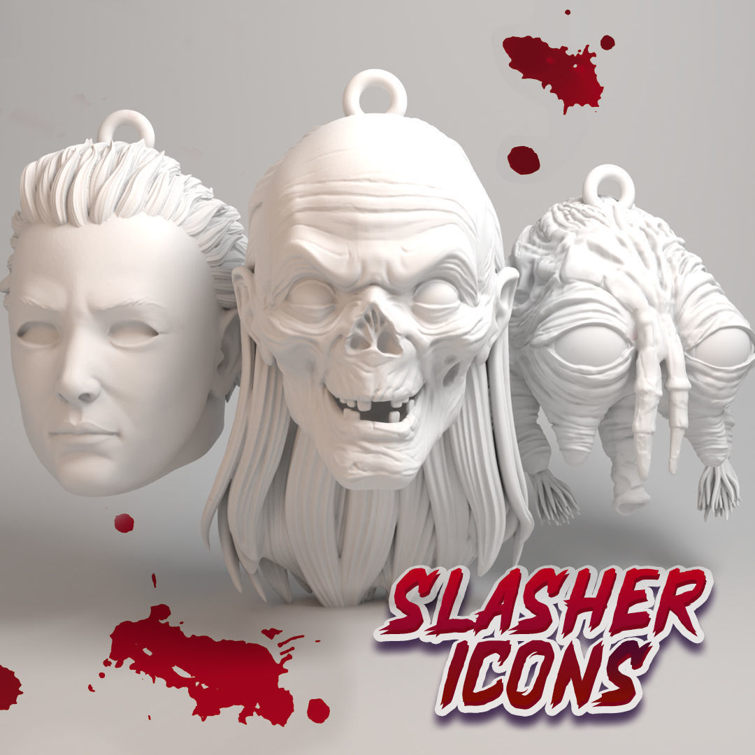 Horror Keychain  - Special  Edition Slasher Icons  print 3D 3D print model_10
