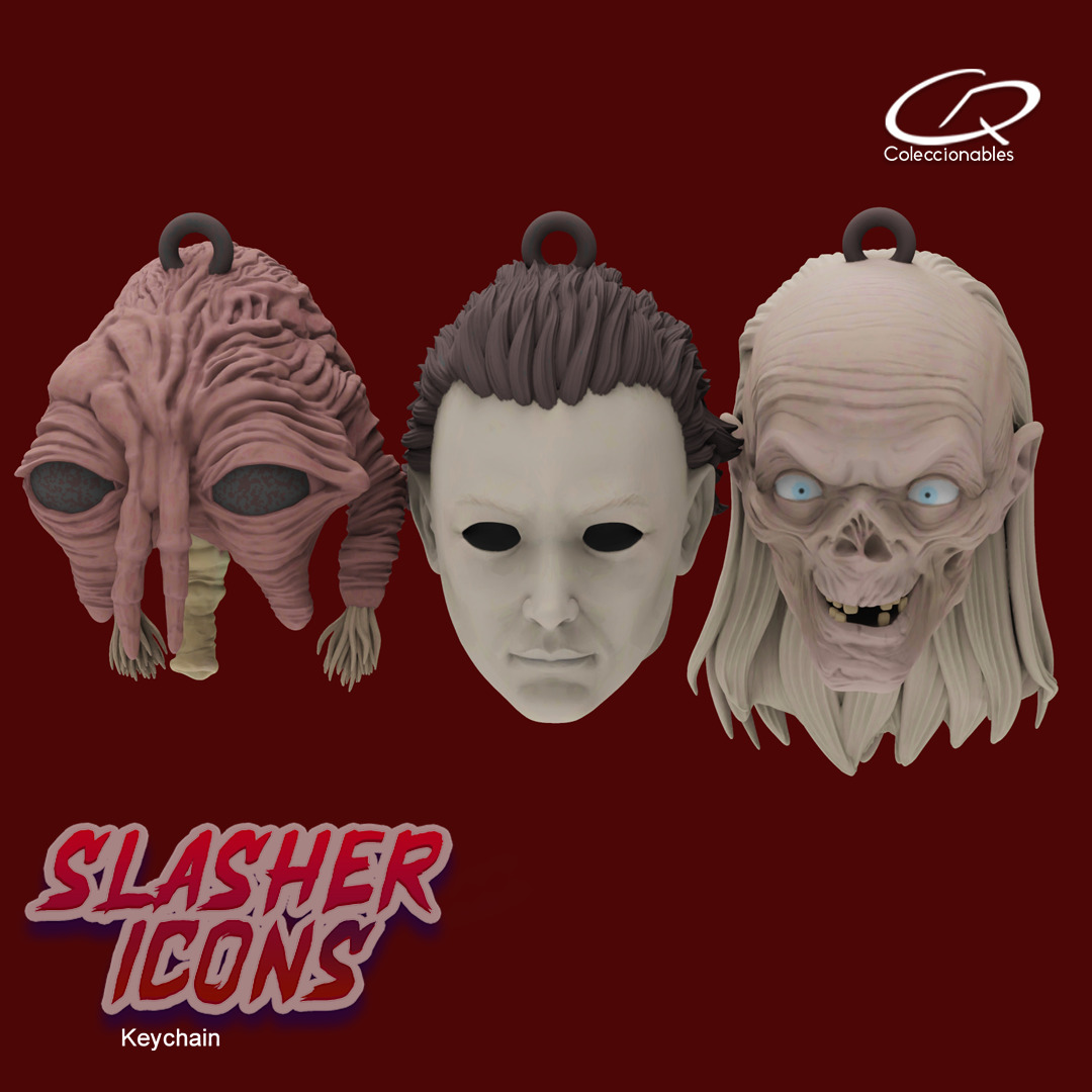 Horror Keychain  - Special  Edition Slasher Icons  print 3D 3D print model_3
