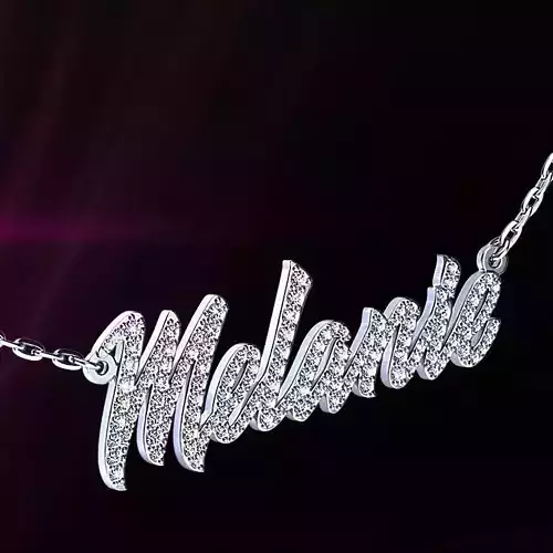 Name necklace Melanie 3D print model