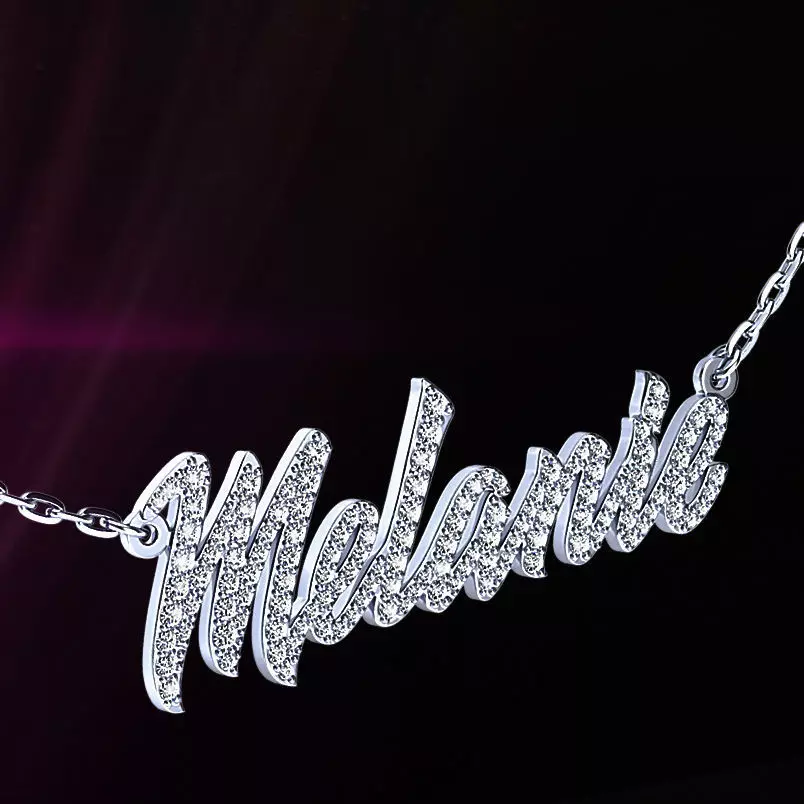 Name necklace Melanie 3D print model_0