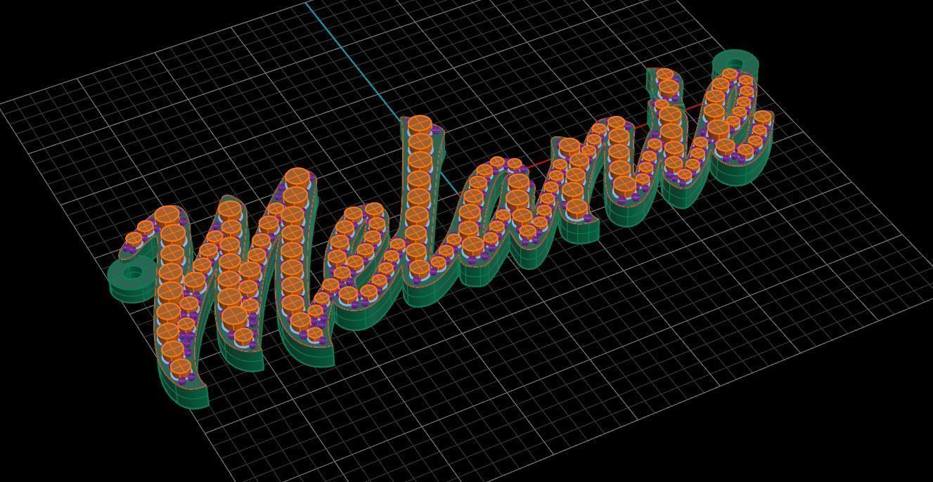 Name necklace Melanie 3D print model_3