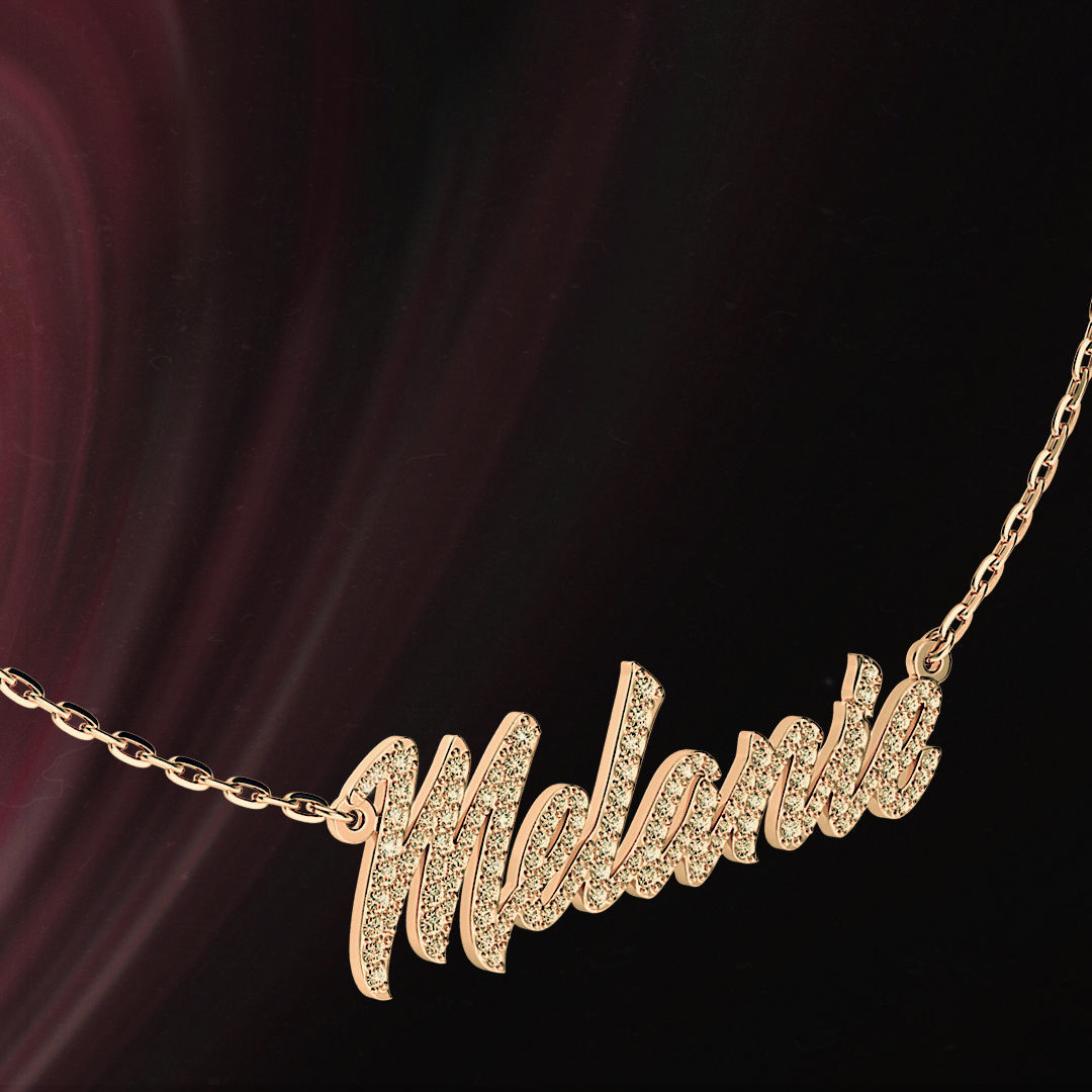 Name necklace Melanie 3D print model_9