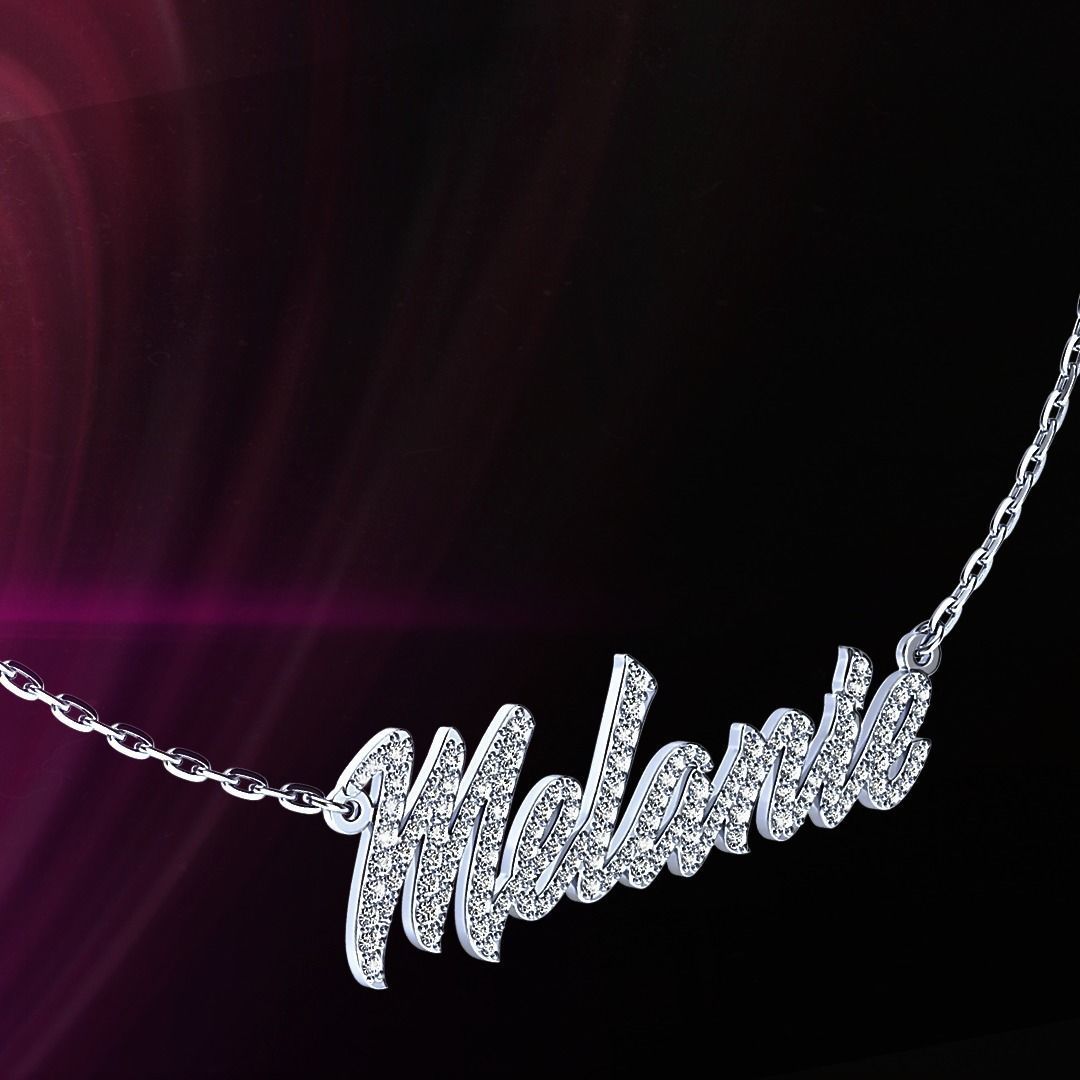 Name necklace Melanie 3D print model_2