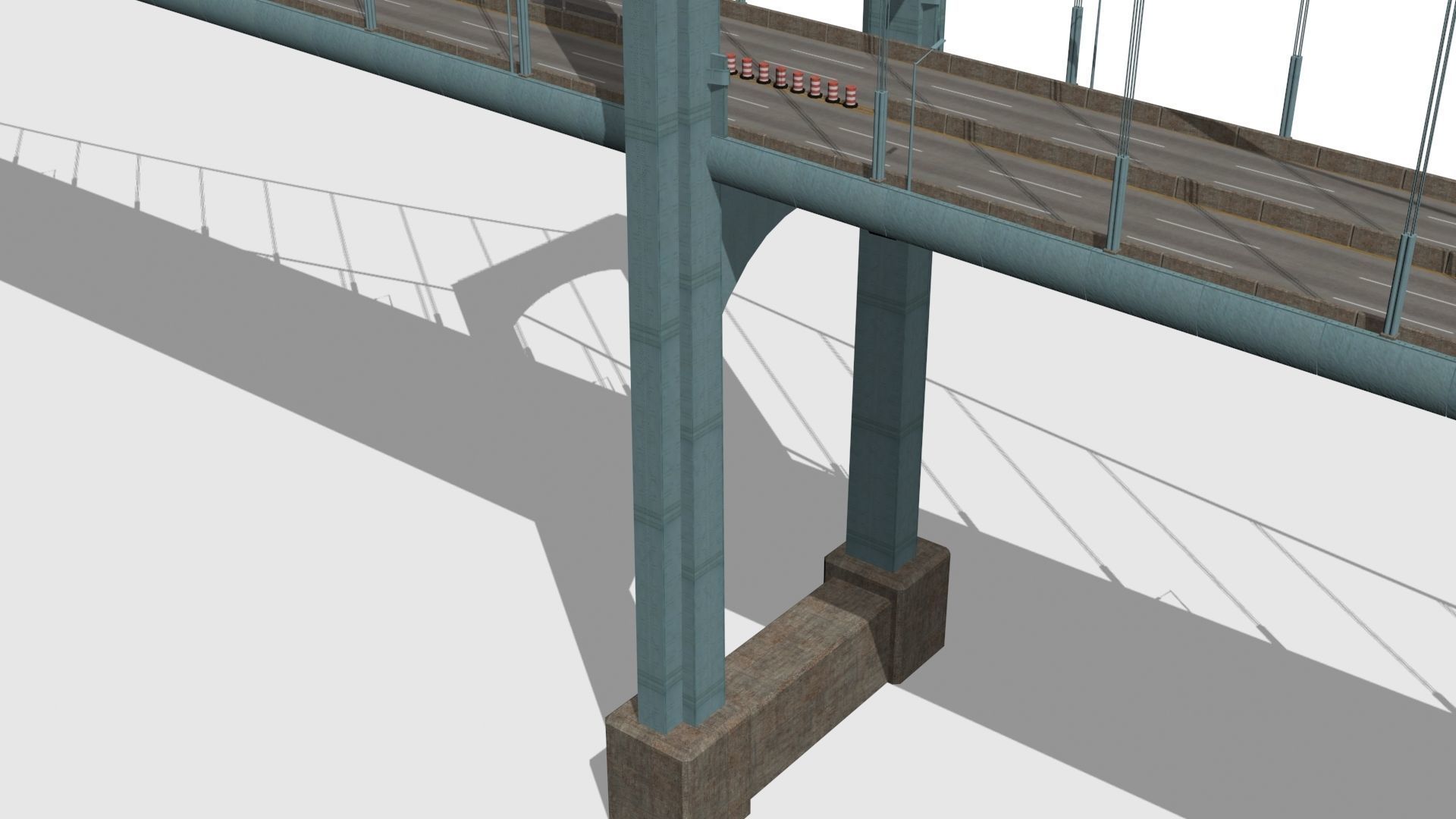 Bronx Whitestone Bridge Low-poly 3D model_9