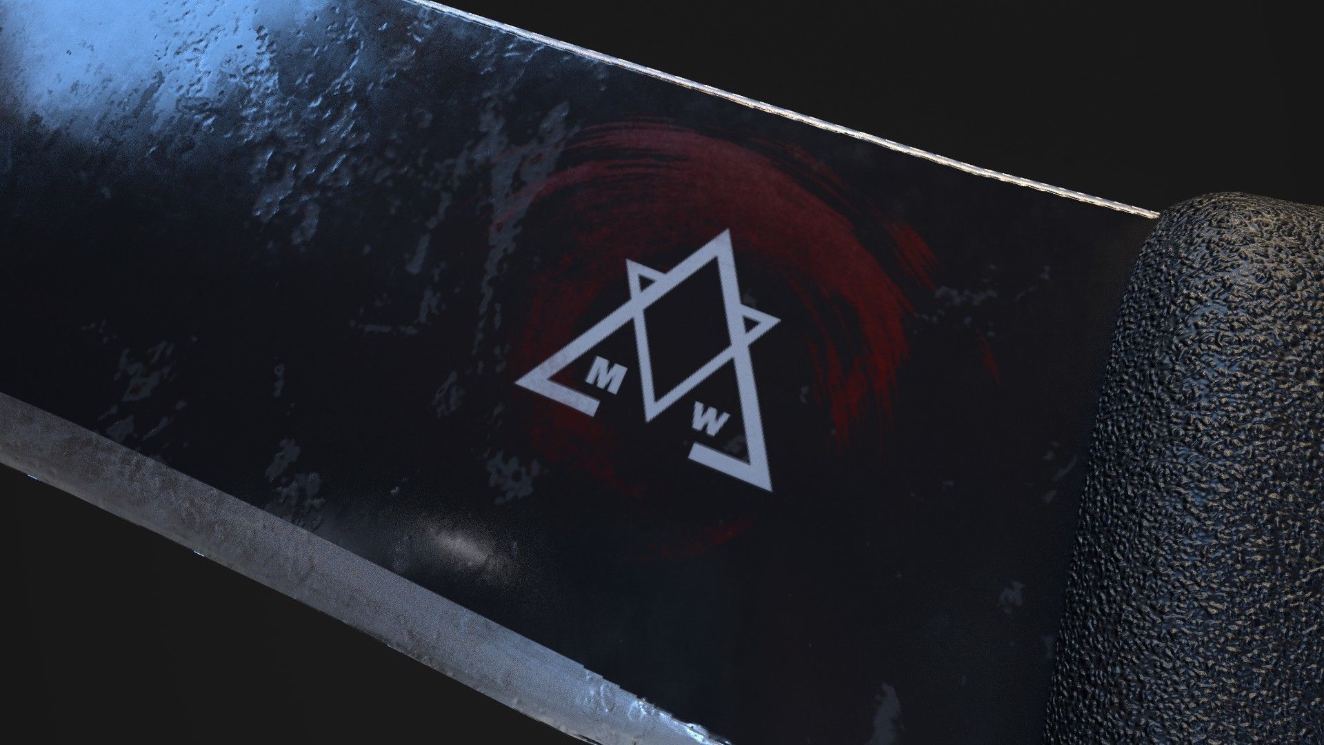 Machete knife Low-poly 3D model_9