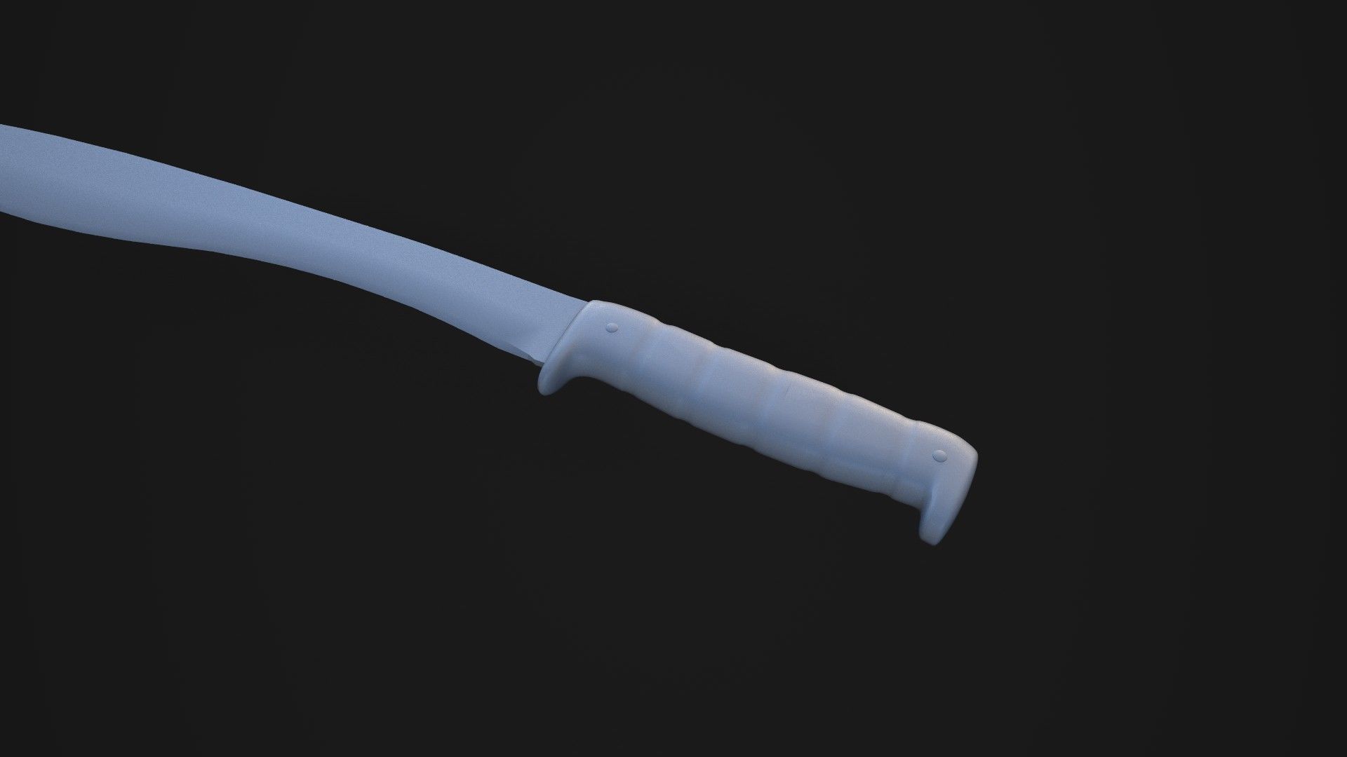 Machete knife Low-poly 3D model_11