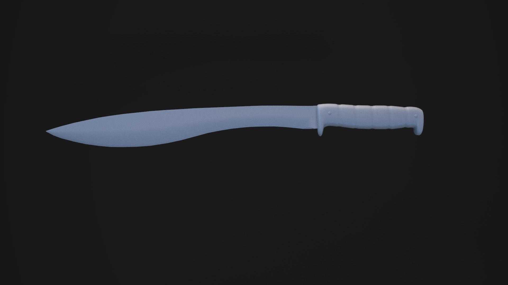 Machete knife Low-poly 3D model_10