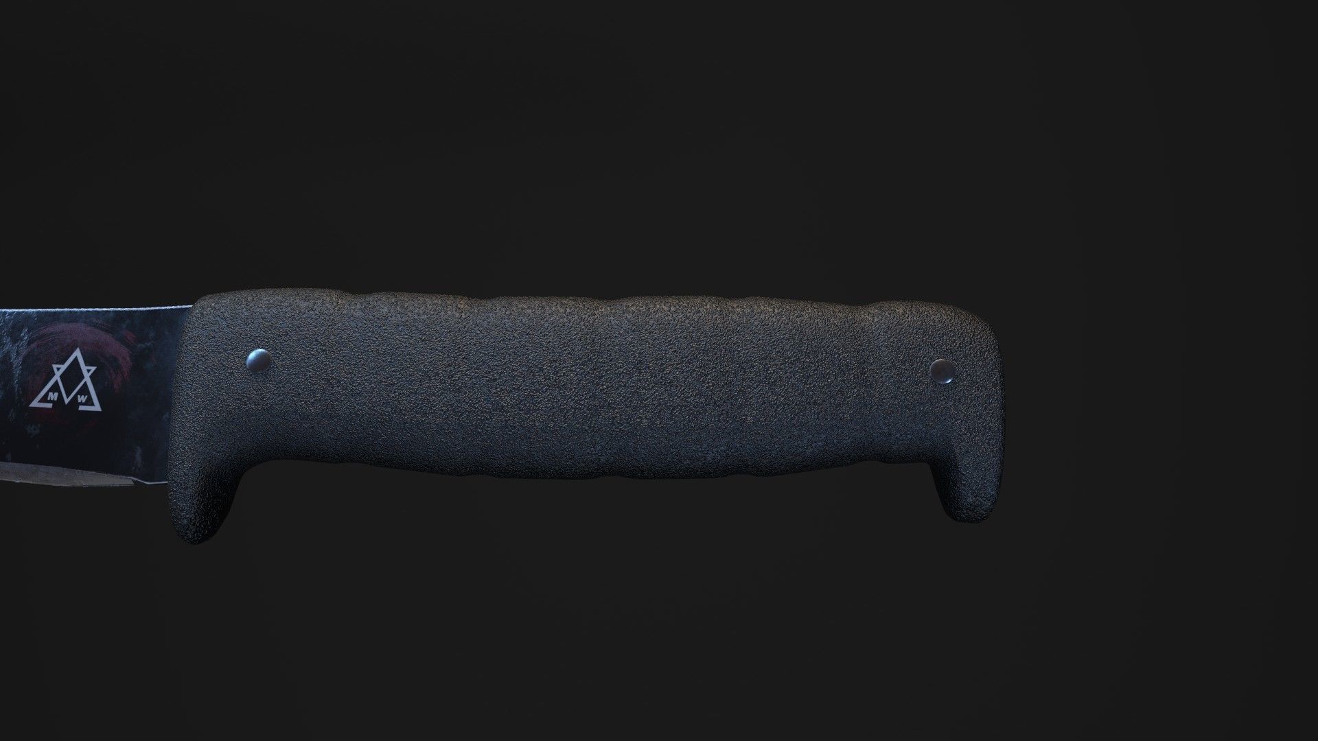 Machete knife Low-poly 3D model_6