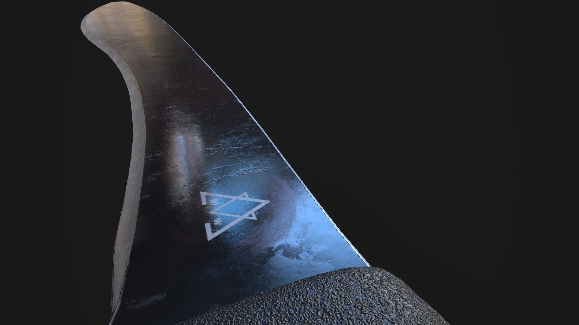 Machete knife Low-poly 3D model_7