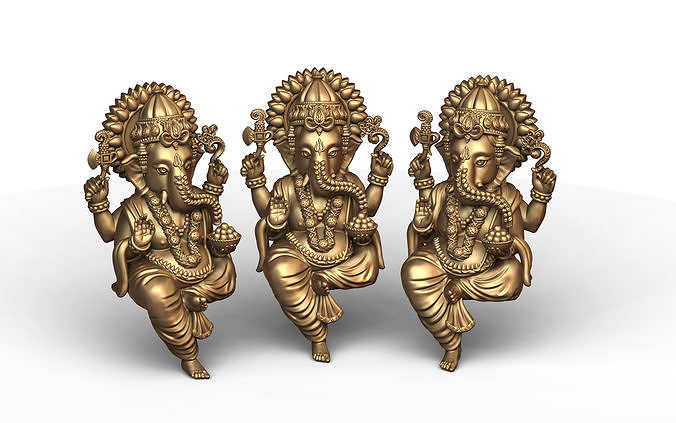 Ganesh Ji Lotus 3D  Model 03 3D print model