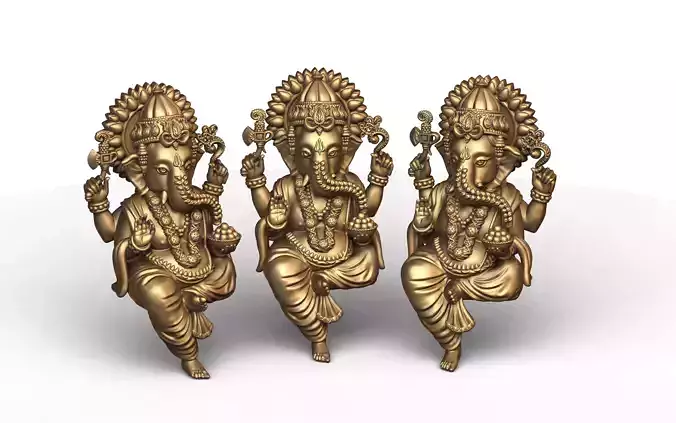 Ganesh Ji Lotus 3D  Model 03 3D print model