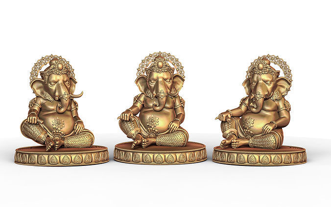 Ganesh Ji Lotus 3D  Model 04 3D print model
