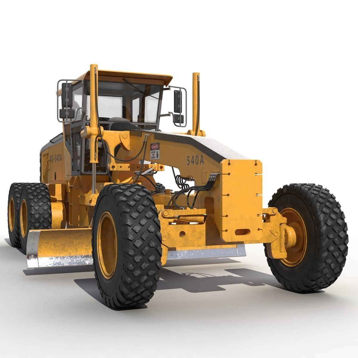 Road Grader 3D model_5