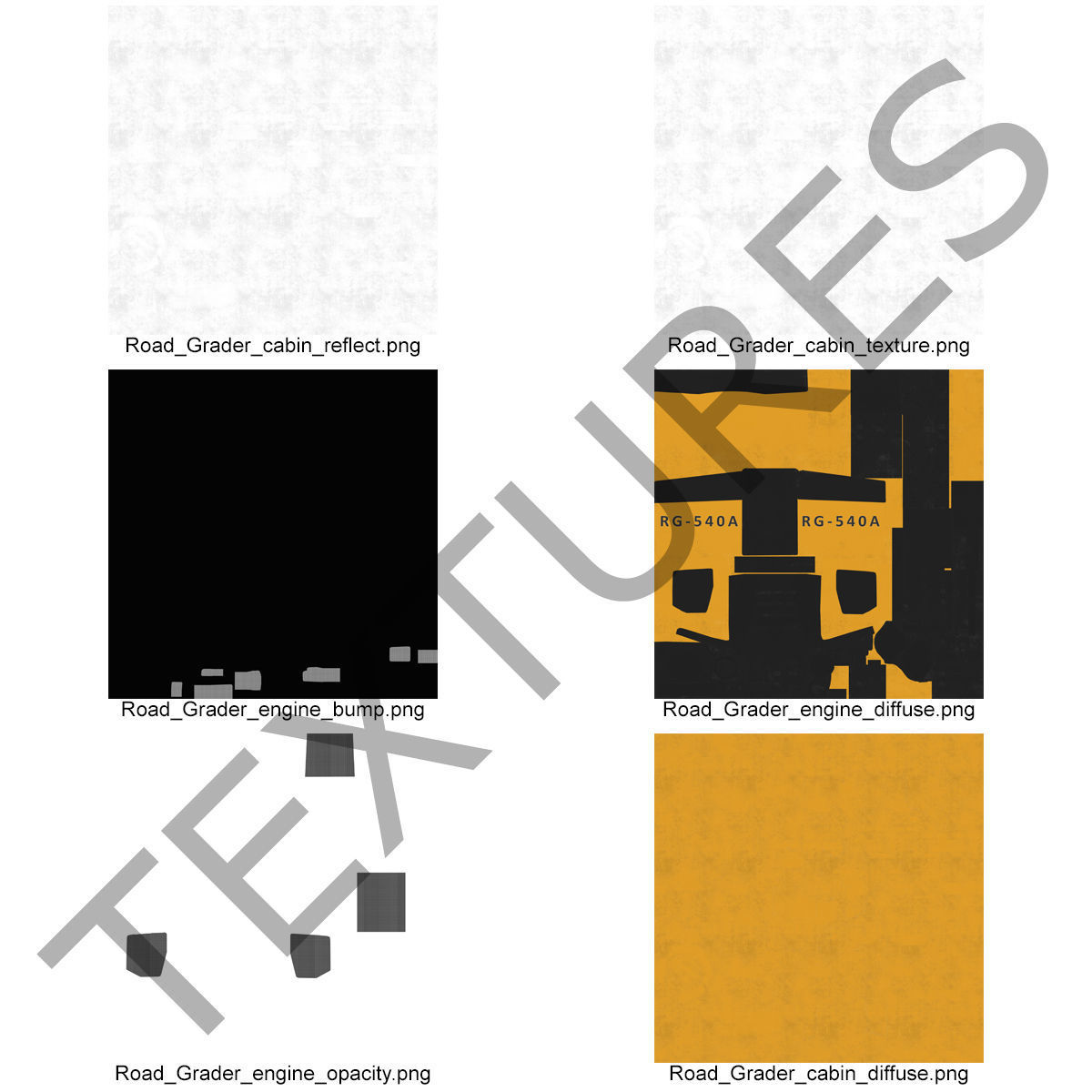 Road Grader 3D model_43