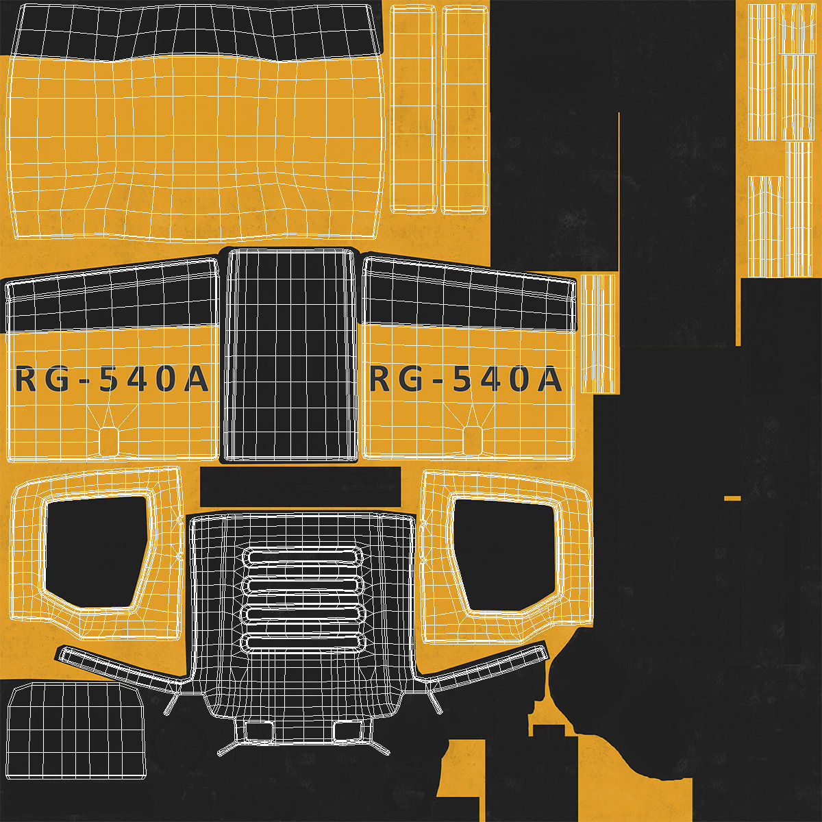 Road Grader 3D model_40