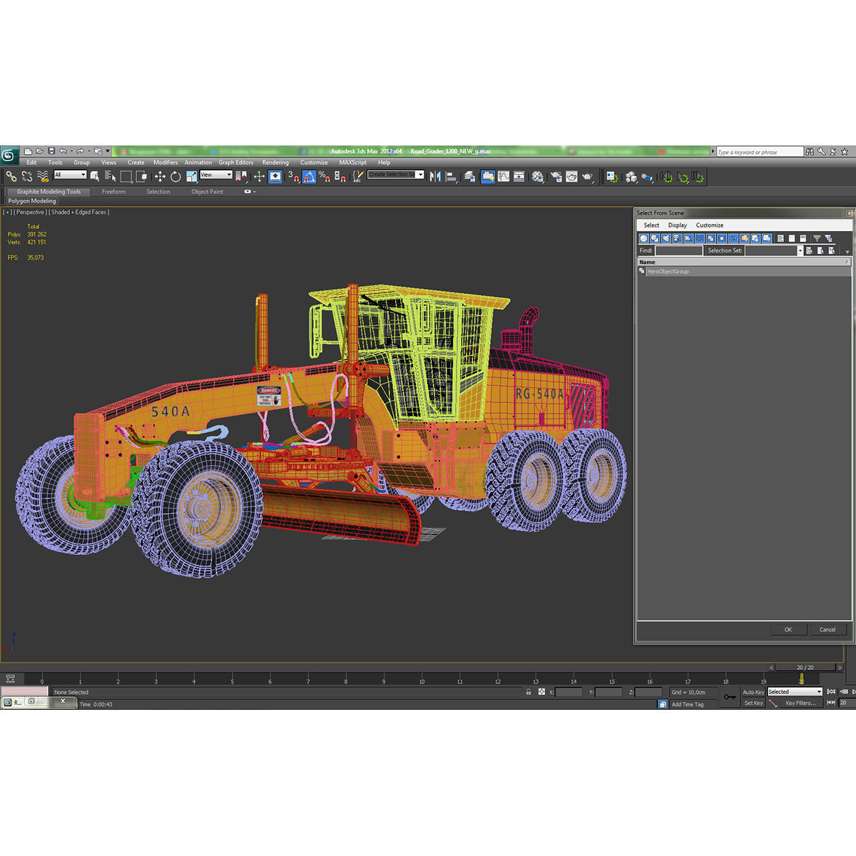 Road Grader 3D model_47