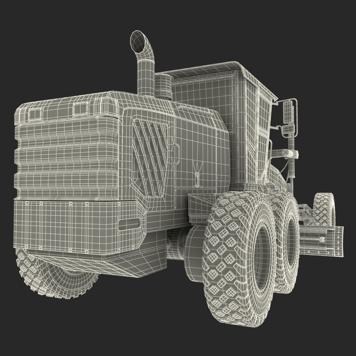 Road Grader 3D model_59