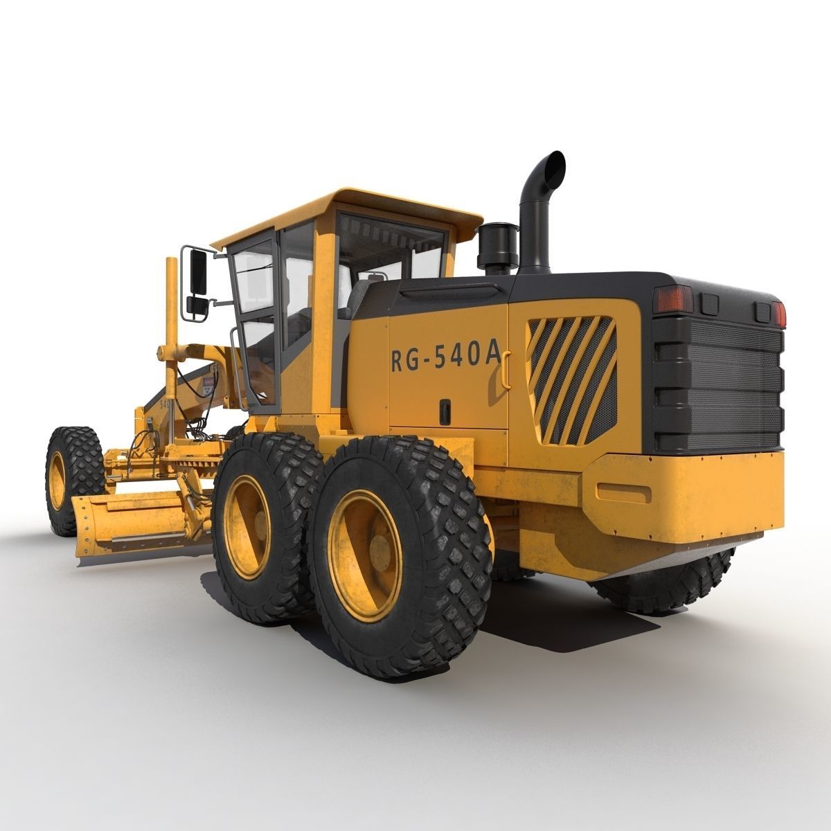 Road Grader 3D model_8