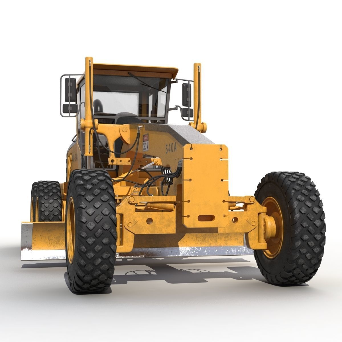 Road Grader 3D model_14