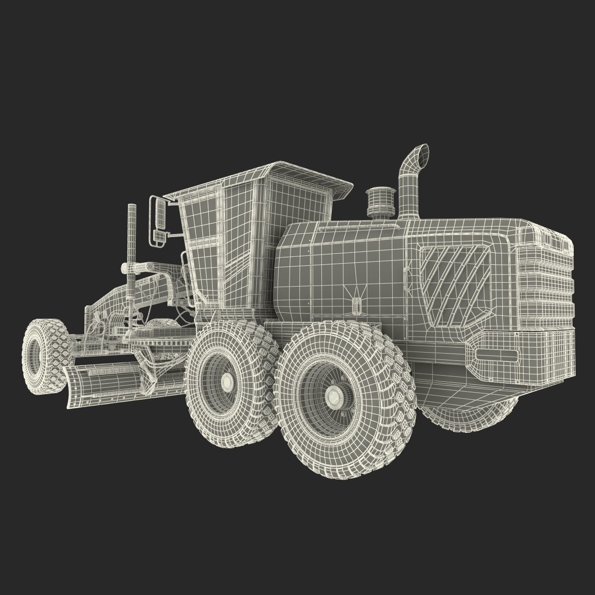 Road Grader 3D model_58