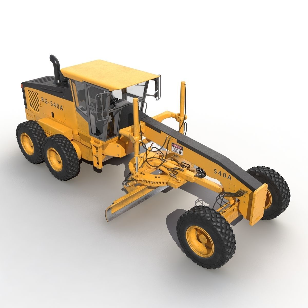 Road Grader 3D model_11